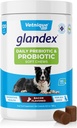 Vetnique Glandex Daily Probiotics for Dogs with Prebiotics to Support Gut Health with Fiber and Digestive Enzymes, Probiotic Chews or Powders (120ct Chews, Bacon Chews)