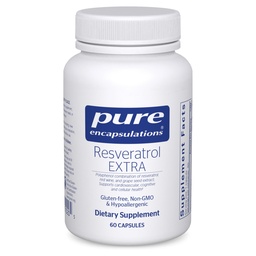 Pure Encapsulations Resveratrol EXTRA - 100 mg Trans-Resveratrol - For Healthy Cellular & Cardiovascular Function* - Antioxidants Supplement - Non-GMO & Gluten Free - 60 Capsules