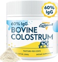 Bovine Colostrum Supplement Powder - 60% IgG 3000 mg for Gut, Hair Growth, Beauty, and Immune, Easy to Mix, Unflavored (50 Servings)