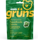 Gruns Sugar Free Super Greens Gummy Bears - Organic Spirulina and Chlorella, Prebiotics for Digestive Health, 20+ Vitamins and Minerals, Adaptogens - 3 sachets - 24 Gummies