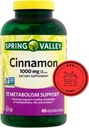 Spring Valley Cinnamon Dietary Supplement, 1000 mg, 400 Count + STS Sticker.
