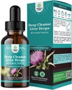 Deep Liver Cleanse, Detox & Repair with Milk Thistle Liquid Drops - Liver Detox Liquid Artichoke Extract with Dandelion Leaf, Ginger & Turmeric Curcumin for Immunity & Daily Cleanse -60 ml Bottle