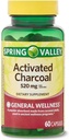 Activated Charcoal Dietary Supplement, 520 mg, 60 Count