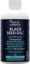 Health Logics Black Seed Oil | Rich Source of Omega 6 & Omega 9 | Pure Cold Pressed Black Cumin Seed Oil for Respiratory, Digestive, and Immune Health | 6 fl oz