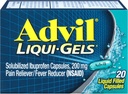 Advil Pain Reliever/Fever Reducer Liqui-Gels 200mg - 20 ct, Pack of 3
