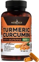 NEW AGE Turmeric Curcumin with Bioperine Capsules - Natural Joint & Healthy Support with 95% Standardized Curcuminoids for Potency & Absorption - Non-GMO, Gluten Free (90 Count (Pack of 1))