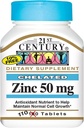 21st Century Chelated Zinc 50 Milligrams 50 Milligrams 110 Tabs