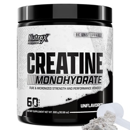 Nutrex Research Creatine Monohydrate Powder 60 Servings | Unflavored 5G Micronized Creatine Powder | Gluten Free