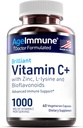 Vitamin C 1000mg Complex with L-Lysine 500mg, Zinc 12mg, Bioflavonoids 300mg. Doctor Formulated Magnesium Stearate Free Supplements for Healthy Immune System Support.(1)