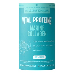 Vital Proteins Marine Collagen Peptides Powder Supplement for Skin Hair Nail Joint - Hydrolyzed Collagen - 12g per Serving - 7.8 oz Canister