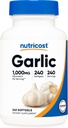 Nutricost Garlic 1000mg, 240 Softgels - Odorless, Premium Gluten Free Supplement