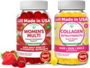 Lunakai Womens Multi and Collagen Gummies Combo - All-Natural Supplements, Gluten-Free, No Corn Syrup 60 ct Collagen and 60 ct Women's Multivitamin - 30-Day Supply