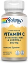 Solaray C Two Stage Timed Release with Rose Hips and Acerola Supplement, 500mg, 100 Count