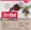 SlimFast Keto Fat Bomb Snack Cup, Mint Chocolate, Keto Snacks for Weight Loss, Low Carb with 0g Added Sugar, 14 Count Box (Packaging May Vary)