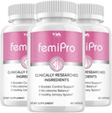 (3 Pack) Femi Pro Probiotics - FemiPro Advanced Formula Bladder Control Support, Microbiome Balance, Healthy Urinary System, 180 Capsules