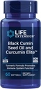 Life Extension Black Cumin Seed Oil and Curcumin Elite, Black Cumin, Turmeric Extract, Immune Health Support, high bioavailability, Whole-Body Health, Gluten Free, Non-GMO, 60 softgels