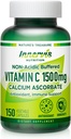 Gentle Non-Acidic Vitamin C 1500mg – High-Absorption Calcium Ascorbate for Immune & Antioxidant Support – 150 Veggie Capsules