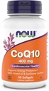 NOW Foods Supplements, CoQ10 400 mg, Pharmaceutical Grade, All-Trans Form Produced by Fermentation, 90 Softgels