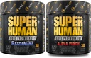ALPHA LION Core Pre Workout Powder Bundle for Pump & Tri-Source Caffeine for Sustained Energy, Fruit Punch & Blue Raspberry Flavor (30 Servings Each)