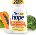 PQQ CoQ10 - PQQ 20mg With CoQ10 100mg, PQQ Supplement With Coenzyme Q10 Supplement Supports Brain Health, 60 Veggie Caps - 1 Capsule per Serving