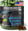 O.G.B. Operation Good Boy - SRE: Skin/Coat/Allergy Supplement for Pets - 90 Count Soft Chews - 12.7 oz - Made Natural Ingredients - Veteran Owned