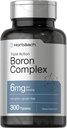 Horbäach Triple Boron Complex 6 mg Supplement | 300 Tablets | for Men and Women | Vegetarian, Non-GMO & Gluten Free | Triple Action Boron Citrate, Boron Glycinate, Boron Asparate