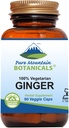 Pure Mountain Botanicals Ginger Capsules - Kosher Vegan with 1000mg Organic Ginger Root Supplement