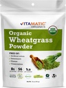 Vitamatic Certified USDA Organic Wheatgrass Powder – 1 Pound (16 Ounces) – Pure, Non-GMO, Gluten-Free Superfood