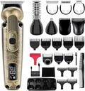 Hatteker Beard Trimmer Mustache Trimmer for Men 8 in 1 Adjustable Speed Waterproof Hair Clipper T-Blade Electic Razor Shavers Cordless Mens Gift Grooming Kit with Face Nose Body (Bronze)
