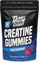 TASTY GAINS Creatine Gummies - 90g of Creatine Monohydrate - Workout Supplements - Build Muscle & Boost Strength for Men & Women - Made in USA - Non GMO - Vegan Friendly (Large, Blue Raspberry)