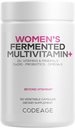 Codeage Women’s Daily Multivitamin, 25+ Vitamins & Minerals, Fermented, Organic Whole Foods, Probiotics Supplement - Vitamin A, B, C, D, E & K, Omega 3, Zinc – Vegan - 120 Capsules