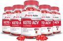 (5 Pack) Keto Rush Keto ACV Gummies Advanced Formula 1000MG Keto Rush Keto Gummies Apple Cider Vinegar Boost Formulated with Pomegranate Beet Juice Powder B12 Vegan Non GMO 300 Gummys