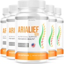 (5 Pack) Arialief Pro Capsules for Sciatica, Arialeaf Nutritional Support for Nerve Health, Arialeaf Prime Palm Sciatica, Aria Leaf Primepalm Aria LIEF Vitamin, 5 Months