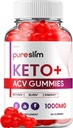 Pure Slim Keto ACV Gummies - Advanced Formula PureSlim Keto Plus ACV Gummies Apple Cider Vinegar Pure Slim ACV Gummies Dietary Supplement Reviews Men Women (60 Gummies)