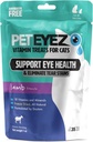 PetEyez Vitamin Treats for Cats - Tear Stain Remover - Eye Health Support - Reduces Itching & Allergies - Lamb Flavor - 1oz
