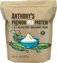 Anthony's Premium Pea Protein, 2 lb, Plant Based, Gluten Free, Unflavored, Vegan, Keto Friendly, Made from Peas