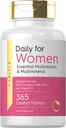 Carlyle Women's Daily Multivitamin and Multimineral Supplement | 365 Tablets | Beta-Carotene, Folic Acid and Vitamin D | Non-GMO, Gluten Free Pills