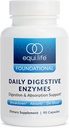 Equilife Daily Digestive Enzyme Supplement with Bromelain, Lactase, and Lipase, Supports Digestion of Protein, Fiber, Carbs and Fats, Gluten Free, Vegan, Non-GMO, 90 Capsules