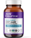 New Chapter Lion's Mane + Reishi Mushroom - LifeShield Mind Force for Mental Clarity with Organic Reishi Mushroom + Vegan + Non-GMO, Nootropic Ingredients - 60 ct