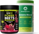 Amazing Grass Greens Blend Superfood: Super Greens Powder Smoothie Mix for Boost Energy, 60 Servings & Nature Fuel Power Beets Powder, Beet Root Powder, Support Natural Energy, 60 Servings