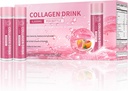 Collagen Drink with 6000 mg Marine Collagen Peptides, Liquid Collagen Shots for Women Support Beauty, Collagen Supplements for Skin, Hair and Nail Wellness, 0.85 Fl.Oz(25 ml)x30 Bottles, Blood Orange