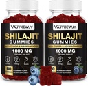 1000 MG Shilajit Gummies, Organic Shilajit Gummies with 85+ Trace Minerals, Fulvic Acid, Shilajit for Men & Women, Shilajit Resin, Shilajit Himalayan Organic for Energy, Brain, Immunity, 120 Count