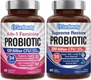 Probiotic Bundle, 4-in-1 Feminine Probiotic (30ct) & Supreme Restore Probiotic (60ct), 2 Packs, Cranberry Vaginal Support, GI Tract Balance, Vegan, Non-Dairy