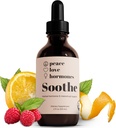 peace. love. hormones. Herbal PMS Relief and Natural Hormone Balance for Women | USDA Organic Chasteberry Supplement for Women | Hormone Support, Liquid Drops Period Supplement - 2 fl oz, 29 Servings