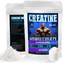 HERBALICIOUS Creatine Monohydrate Micronized Powder – 5g per Serving for Strength, Power, and Performance – Unflavored, Non-GMO Formula – 100 Servings, 500g