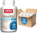 Jarrow Formulas Inositol 750 mg, Dietary Supplement, Liver Support for Cellular Health and General Wellness, 100 Veggie Capsules, Up to a 100 Day Supply (Pack OF12)
