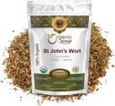 Organic Way St. John's Wort Cut & Sifted (Hypericum perforatum) - Herbal Tea | European Wild-Harvest | Organic, Kosher & USDA Certified | Vegan, Non GMO & Gluten Free | Origin - Albania (8 Oz)