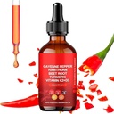 Aeluro Cayenne Drops,Aeluro Cayenne Pepper Extract, 60ml Cayenne Pepper Drops,Cayenne Pepper Liquid Drops Metabolism Boost