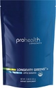 ProHealth Longevity Greens. Delicious Organic Healthy Powder for Energy & Aging. Gut Health Digestive Enzymes, Multi Vitamin, Pre-Probiotics, Oat Fiber, Inulin. GMP Certified. 30 Servings
