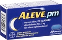 Aleve PM Caplets, Naproxen Sodium 220 mg (NSAID)/diphenhydramine HCl 25 mg, Pain Reliever/Nighttime Sleep-Aid, Non-Habit Forming, 20 Count